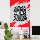 Affiche avec motif de crâne (Bureau à domicile)
