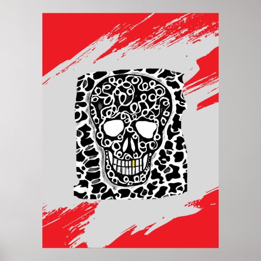 Affiche avec motif de crâne (Devant)