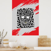 Affiche avec motif de crâne (Cuisine)