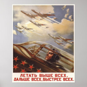 Affiche avec propagande de l'armée de l'air de l'U