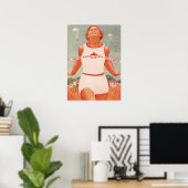 Affiche avec propagande de l'Union soviétique Vint (Bureau à domicile)