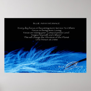 Affiche aviaire bleue