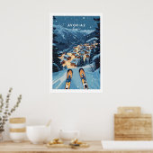 Affiche Avoriaz - Impression de chalets d'hiver Sk (Cuisine)