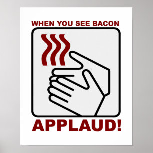 Affiche Bacon Applaudir