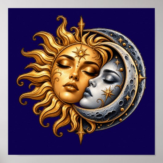 Affiche Baiser du Soleil et de la Lune Célestes - (Devant)