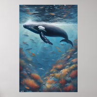 Affiche | Baleine à bosse | Art