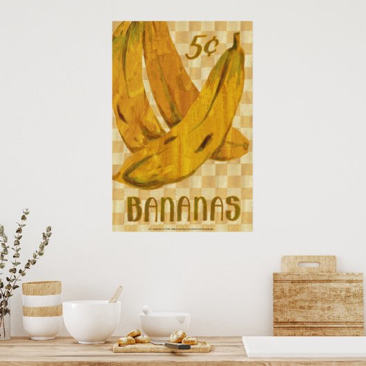 affiche banane (Cuisine)