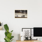 Affiche Banc près du ruisseau gelé (Bureau à domicile)