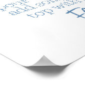 Affiche Bar Mimosa Bleu Poussiéreux (Coin)