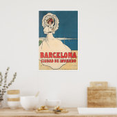Affiche Barcelone Espagne Art Rétro Voyage Espagno (Cuisine)