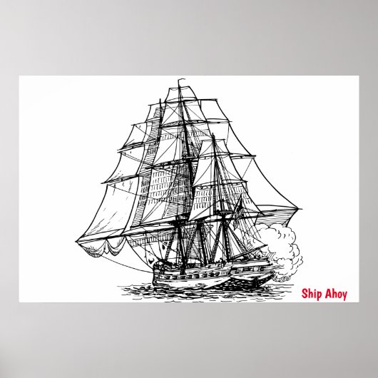 Affiche Bateau à Voile (Devant)