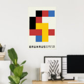 Affiche Bauhaus Design Cubes Exposition 1920s (Bureau à domicile)