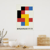 Affiche Bauhaus Design Cubes Exposition 1920s (Cuisine)