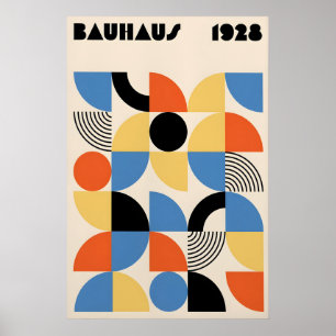 Affiche Bauhaus Géométrique Art Moderne du Milieu