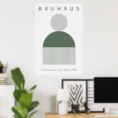 Affiche Bauhaus Vert Sauge (Bureau à domicile)