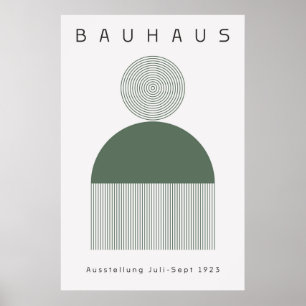 Affiche Bauhaus Vert Sauge