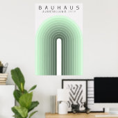 Affiche Bauhaus Vert Sauge (Bureau à domicile)