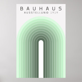 Affiche Bauhaus Vert Sauge
