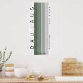 Affiche Bauhaus Vert Sauge (Cuisine)