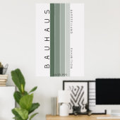 Affiche Bauhaus Vert Sauge (Bureau à domicile)