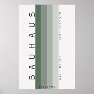 Affiche Bauhaus Vert Sauge