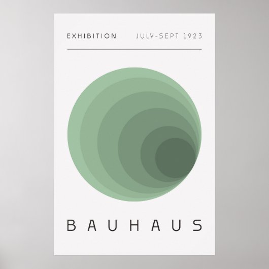 Affiche Bauhaus Vert Sauge (Devant)