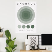 Affiche Bauhaus Vert Sauge (Bureau à domicile)