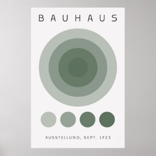Affiche Bauhaus Vert Sauge