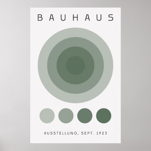 Affiche Bauhaus Vert Sauge (Devant)