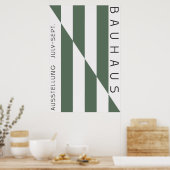 Affiche Bauhaus Vert Sauge (Cuisine)