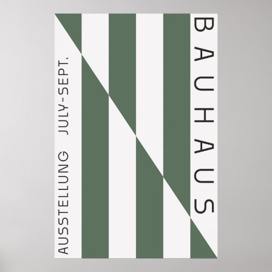 Affiche Bauhaus Vert Sauge (Devant)