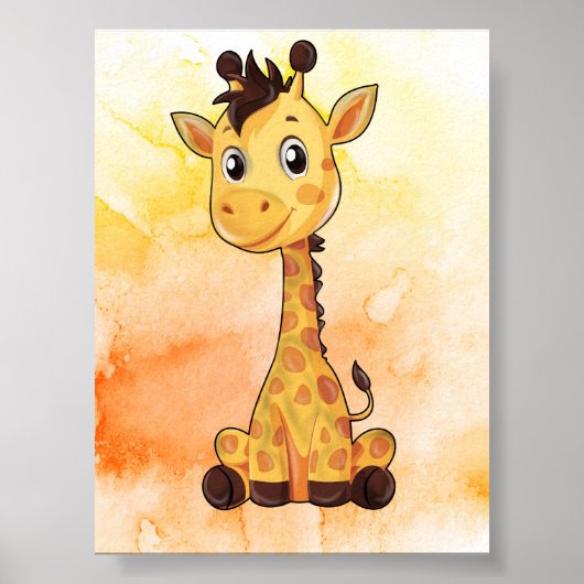 Affiche bébé girafe adorable ! Déco de nursery par (Devant)