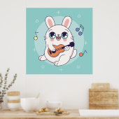 Affiche bébé lapin (Cuisine)