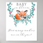 Affiche Bébé renard - devinez combien de bonbons (Devant)