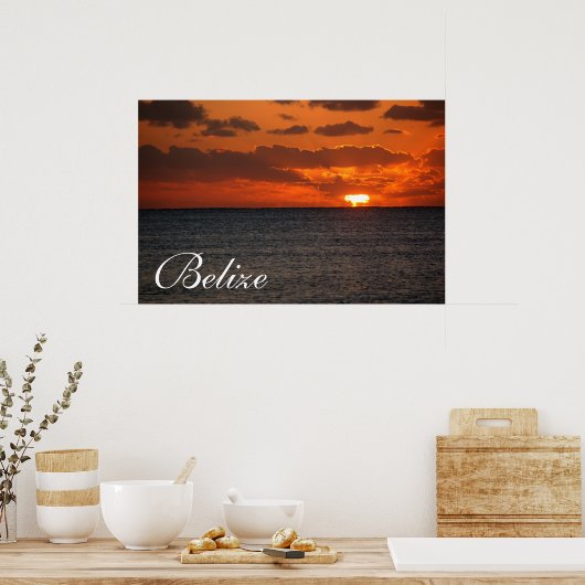 Affiche Belize Sunrise2 (Cuisine)