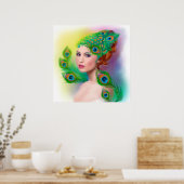 affiche Belle Ressort mode femme Peacock (Cuisine)