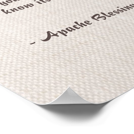 Affiche Bénédiction d'Apache (Coin)