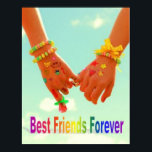 Affiche Best Friends Forever<br><div class="desc">Cette image est baignée d'une lumière joyeuse et transmet l'humeur fantaisiste des meilleurs amis qui s'amusent ensemble.</div>