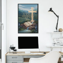Affiche biblique inspirante - Psaumes