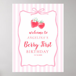 Affiche Bienvenue Berry Theme Premier Anniversaire