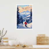 Affiche Big Sky Montana - Impression Ski 1 (Cuisine)