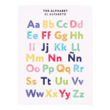 Affiche bilingue de l'alphabet espagnol pour les e