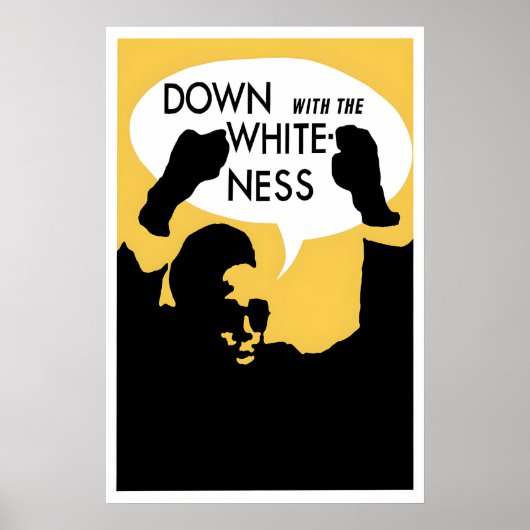 Affiche Black Panther À bas la blancheur ! (Devant)