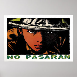 Affiche Black Panther des années 1970 - No Pasaran