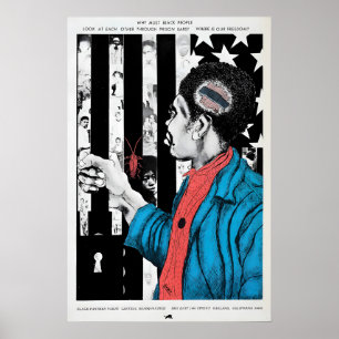 Affiche Black Panther des années 1970 - Où est not