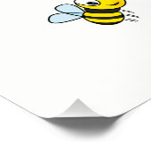 affiche blanche jaune d'abeille (Coin)