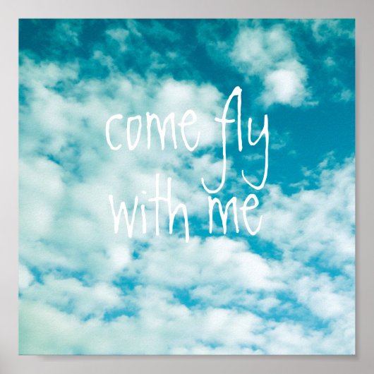 affiche bleu ciel nature photo avec texte (Devant)