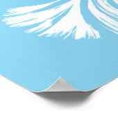 Affiche bleu contour de colombe (Coin)