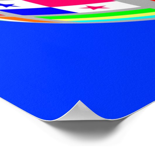 affiche bleu du pavillon (Coin)