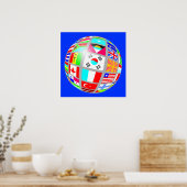 affiche bleu du pavillon (Cuisine)